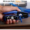 Ethernet Crimping Tool Kit, RJ45 Pass Through Crimper for Cat 6 Pass Through RJ45 Connectors, Cat5 Cat5e Cat6 Crimping Tool Kit