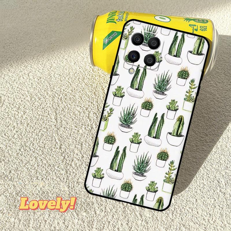 Cute Cactus Potted Plant Case For Samsung Galaxy M56 M06 M12 M32 M52 M35 M55 M15 M11 M13 M14 M16 M36 M31 M53 M34 M54