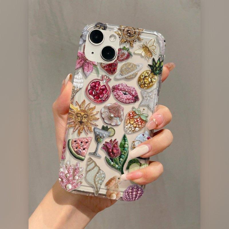 Sun Diamond Fish is suitable for Apple 16promax mobile phone case iPhone15/14 new 11 fun 12Pro