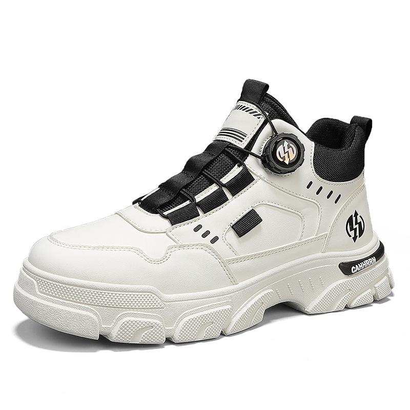 

Rotary buckle Martin boots autumn and winter new high-top British thick-soled non-slip tooling boots men s outdoor hiking hiking boots 44