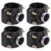 4 Sets Water Drain Saddle Plastic Pipe Additional Quick Connector Tee Kit G1 Female Thread