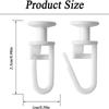 100 Pièces Glissière Silencieuse pour Tringle à Rideaux Crochet en Plastique pour Rideau de Pièce Rideau de Douche Crochet de Suspension Pièces de Rechange pour Poulie Silencieuse de Rideau