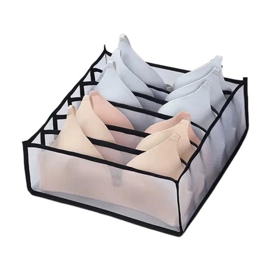 1/3Pcs Underwear Storage Bag Socks Bra Organizer Multiple Compartments Transparent Breathable Mesh Closet Storage Bag