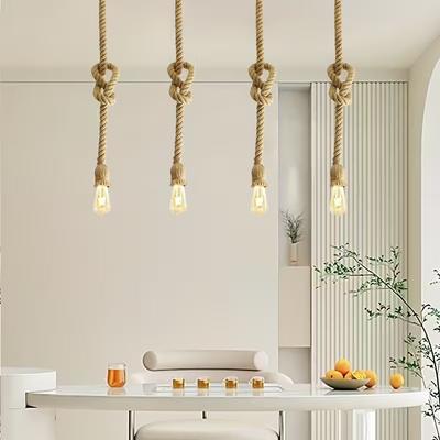 Rustic Country Style Handcrafted Woven Pendant Light E27 Bulb Base Pendant Light for Bars / Restaurants / Kitchens / Bedrooms (Bulb Not Included)