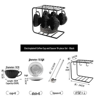 Keramik-Kaffeetasse und Untertasse-Set