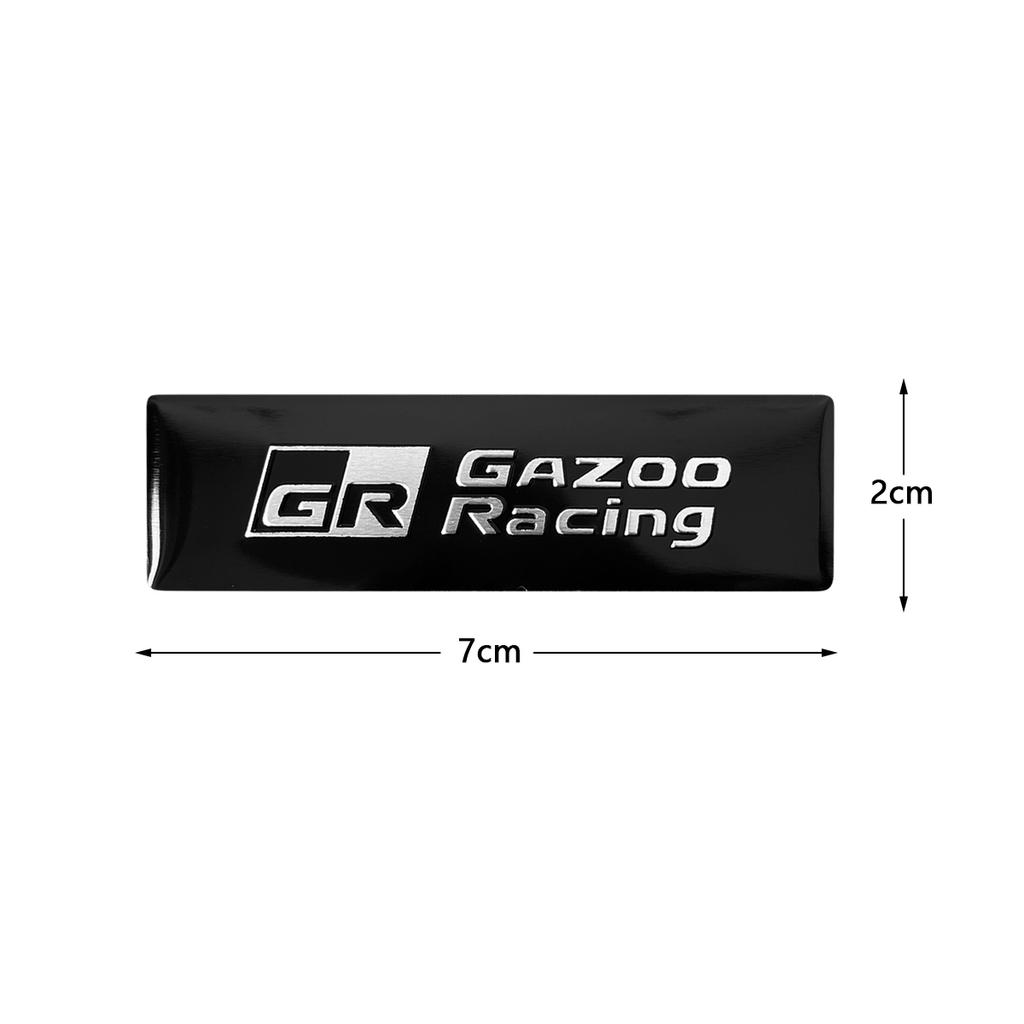 3D Aluminium Car Stickers Accessories Auto Body Tail Emblem Decals For Toyota Yaris Corolla Rav4 GR Logo GAZOO Racing GRSPORT
