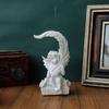 Charming Resin Angel Statue Decorative Praying Angel Figurine Feather Angel Ornaments  Living Room