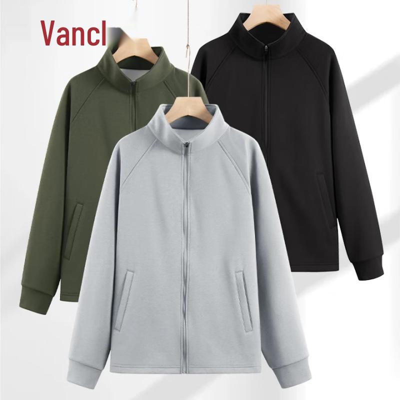 

VANCL Men s Stand-Collar Knit Zip Jacket L