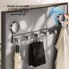 Suction Cup Door Hook Organizer With Strong Adhesive For Home Storage And Hanging Clothes