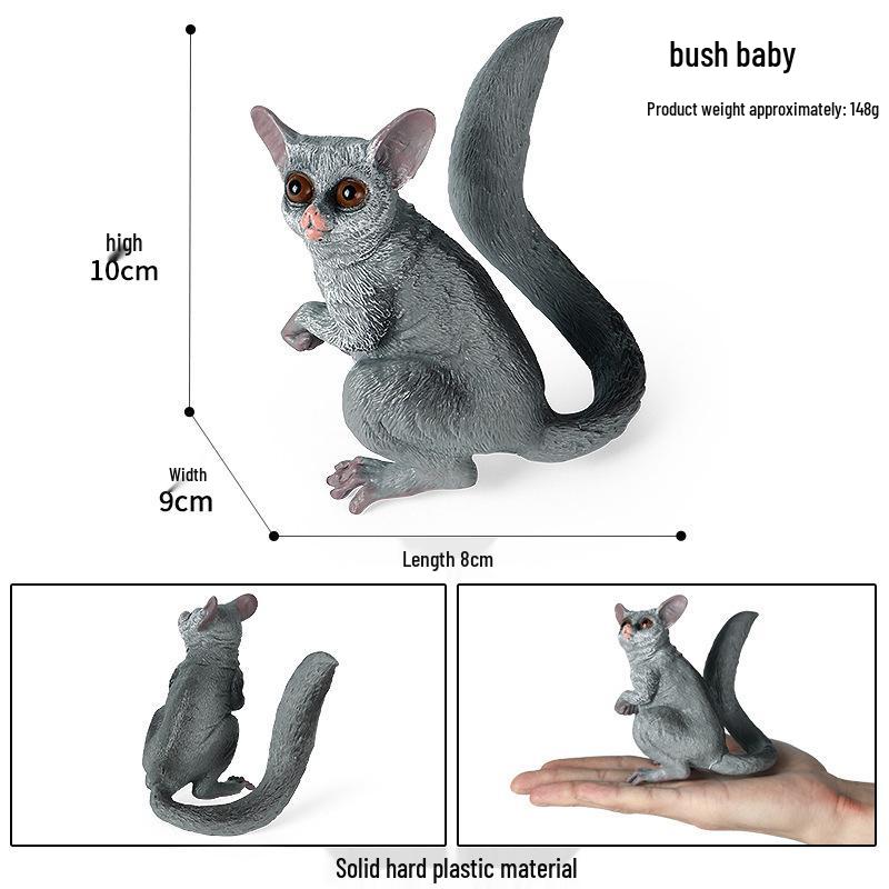 Wild Safari Animal Figurines: Giraffe, Elephant, Rhinoceros, Brown Bear, Tiger, Lion, Leopard, Hippopotamus - Solid Cognitive Toys