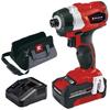 Einhell visseuse à chocs sans fil te-ci 18 li bl - kit pxc (18v, 180 nm) livré avec batterie 4,0 ah et chargeur + sac