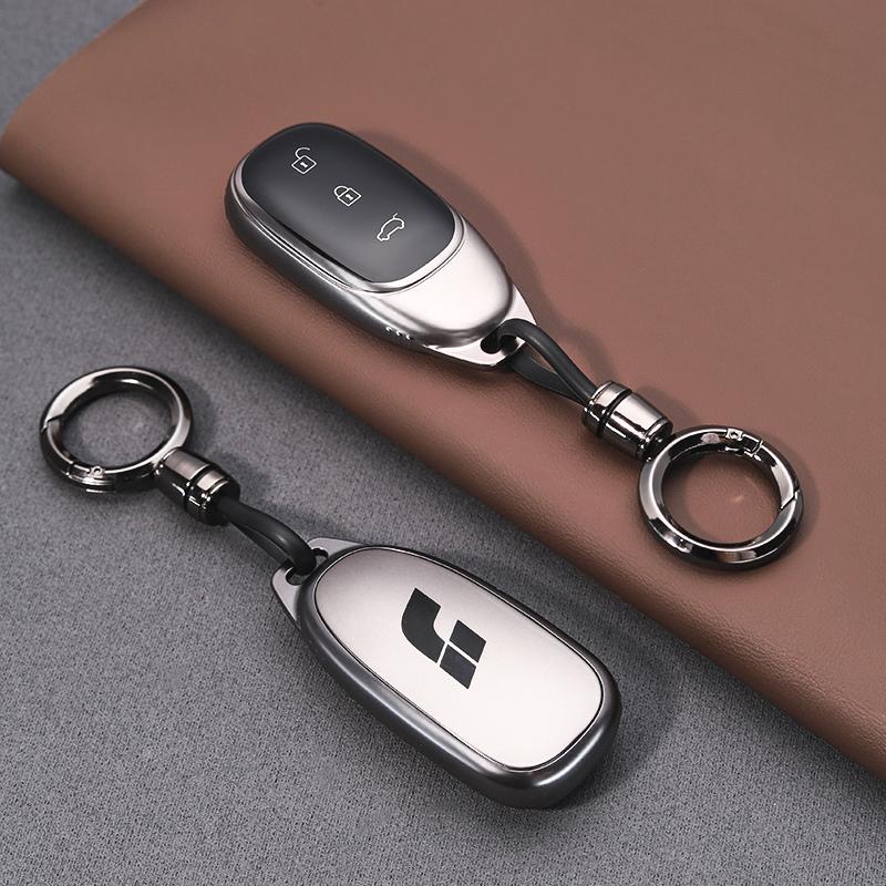 For Li LiXiang L6 L7 L8 L9 One Mega Car Key Cover Car Keychain Shell Fob Key Protector Case Bag Buckle Holder Car Accessories