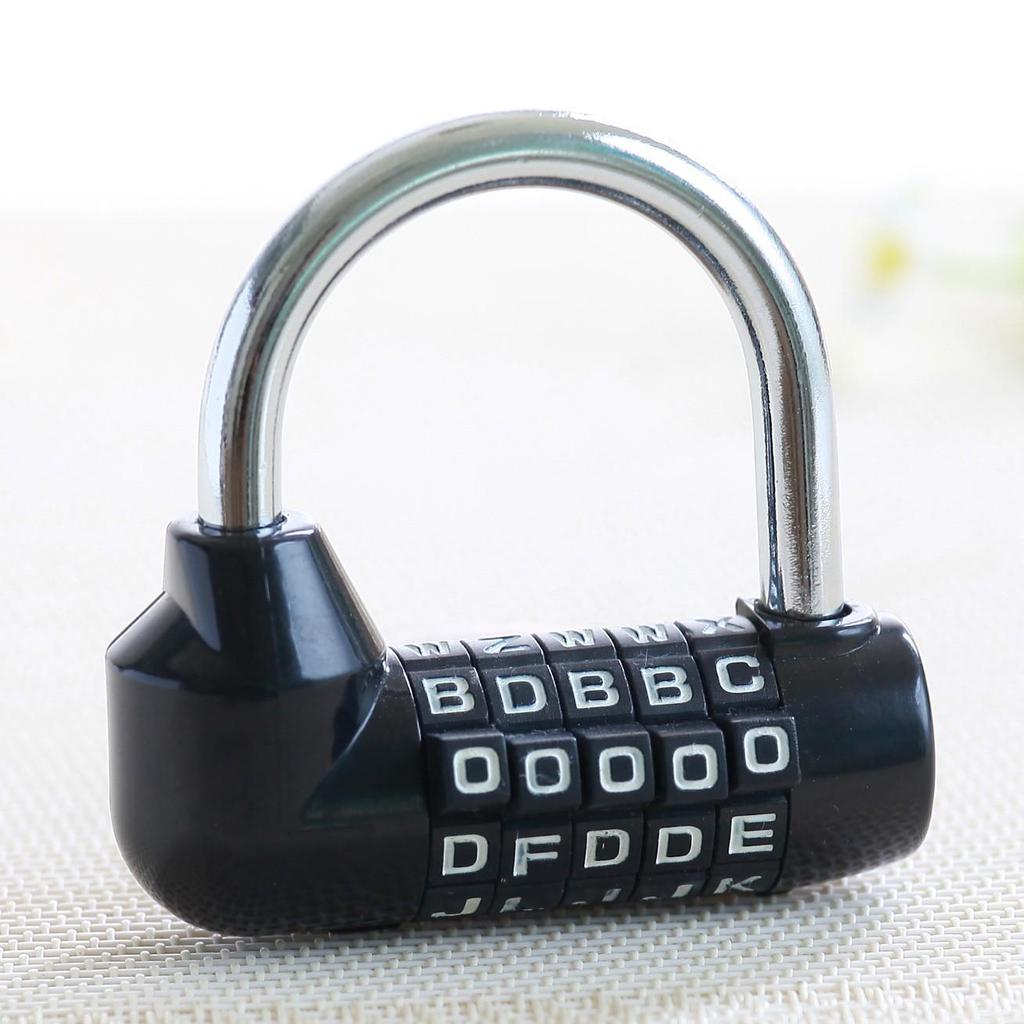 5-Digit U-Shaped Combination Padlock for Gym, Door, Suitcase, and Cabinet