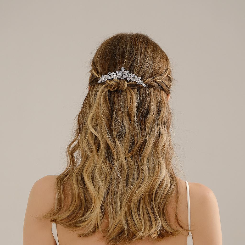 Braut Haarschmuck Kamm weiblich Nische Hochzeitskleid Accessoires ins vielseitig hochwertiger Haarschmuck Zirkon Blume Haarkamm