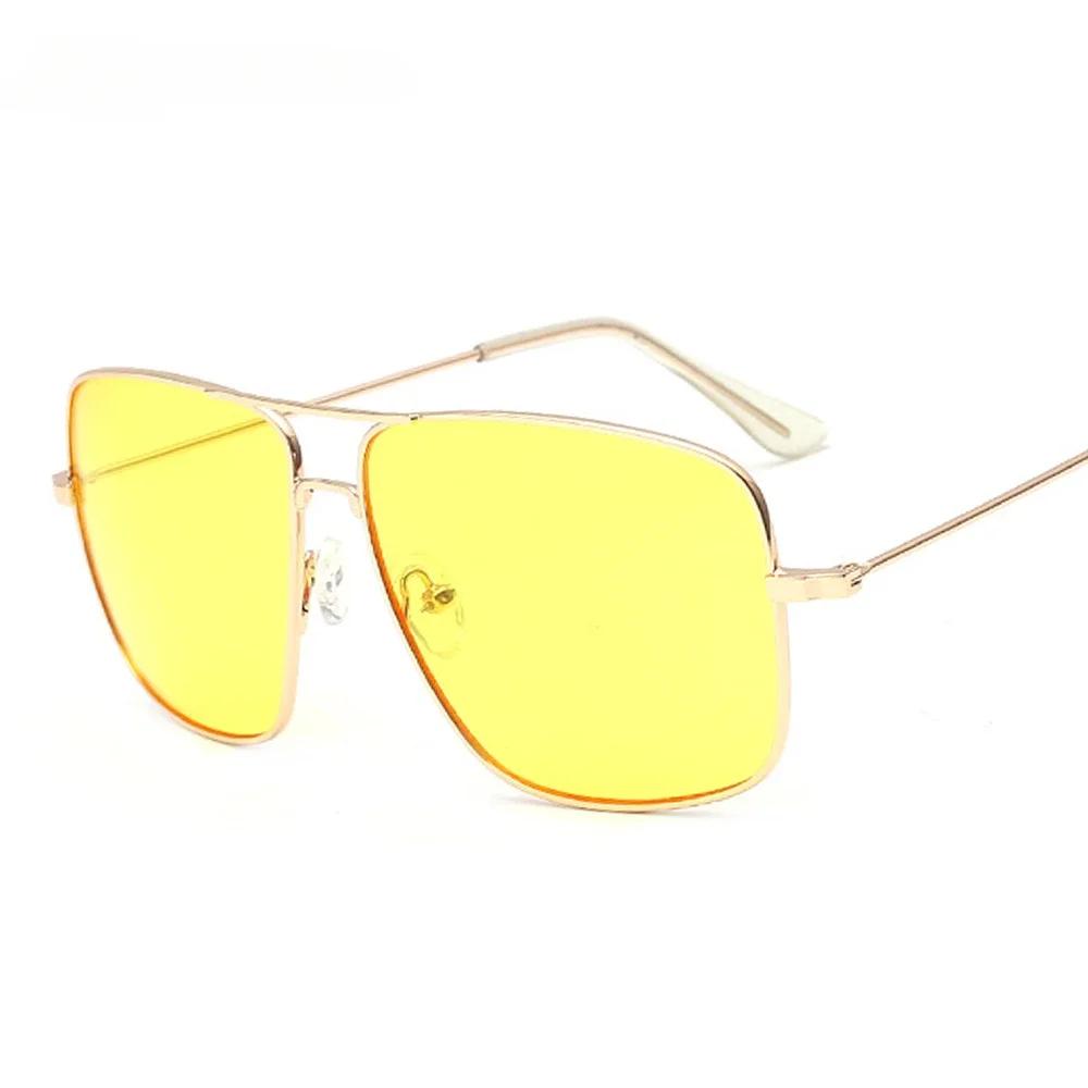 Okulary Vintage Metalowe Duże Oprawki Proste Modne Retro Płaskie Okulary Przeciwsłoneczne dla Mężczyzn i Kobiet Klasyczne Zwykłe Okulary Lentes