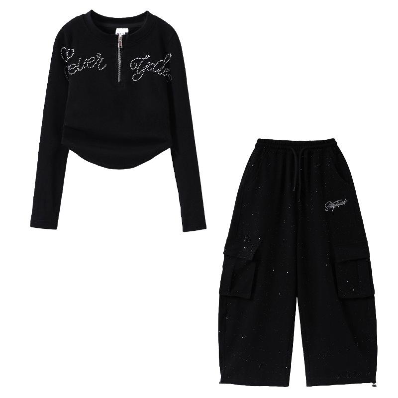 Jazz Dance Costumes for Girls Korean Version of Fashionable Jazz Dance Practice Suits for Girls Autumn Performance Costumes