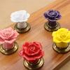 4 stycken robusta keramiska lådknoppar formade som blommor zinklegering hårdvara enkel installation för skåp möbler