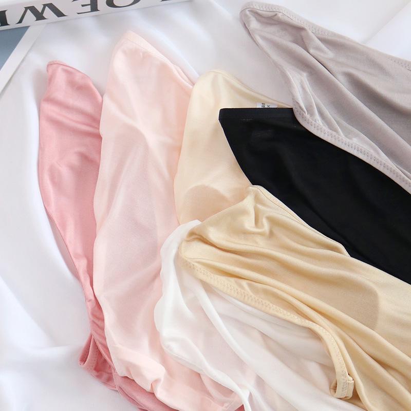 Tang Sang Silk Damen Übergröße Nahtlose Seidenunterwäsche - Atmungsaktiv, Mittelhoch, Hüfthebend, Einfarbig