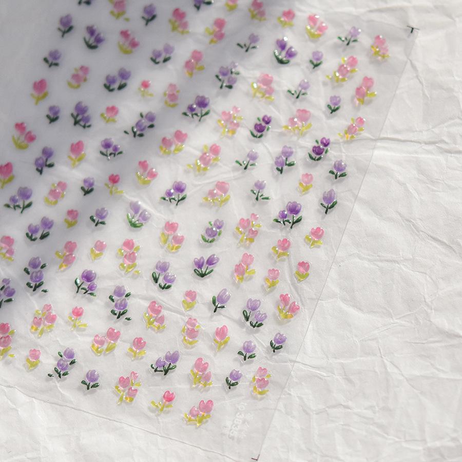 Наклейка для дизайна ногтей в виде ракушки с легким тюльпаном. Изготовление креативных — фото 8