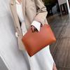 Stilvolle Damenhandtasche aus PU-Leder Minimalistische einfarbige Clutch & Dokumententasche für Damen Laptop-Handtaschen
