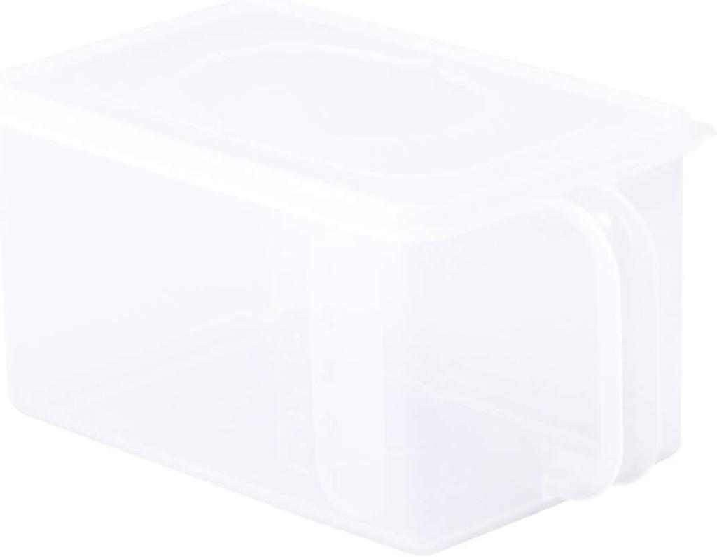 Inomata Chemical Storage Handy Shallow x 32cm x Set of Made in with 9198 (Inomata-k) Container, Stocker, Type, Natural, 5L, 18.7cm (W) (D) 15.4cm (H),
