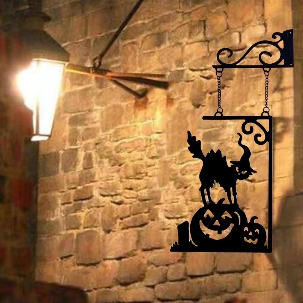 Waterproof Ghost Pendant Vintage Witch Silhouette Mysterious Halloween Decoration Courtyard