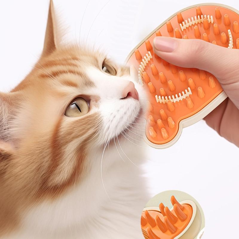 Portable Rechargeable Pet Hair Brush Gentle Soothing Steams Technology for Various Coat Type