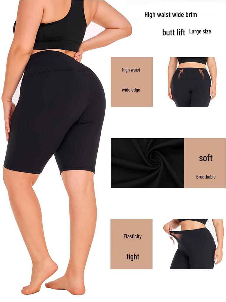 Letnie legginsy z wysokim stanem dla kobiet w dużych rozmiarach - Elastyczne spodnie do jogi i sportu