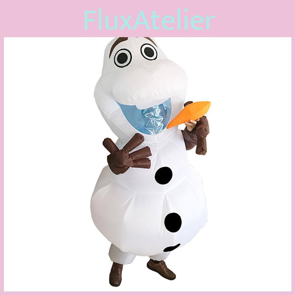 Olaf Frozen Snowman Cosplay Inflatable Costume Role Play Halloween Fashion Party