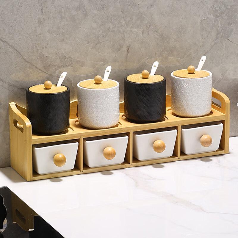 HUALEAI Ceramic Seasoning Jar Set