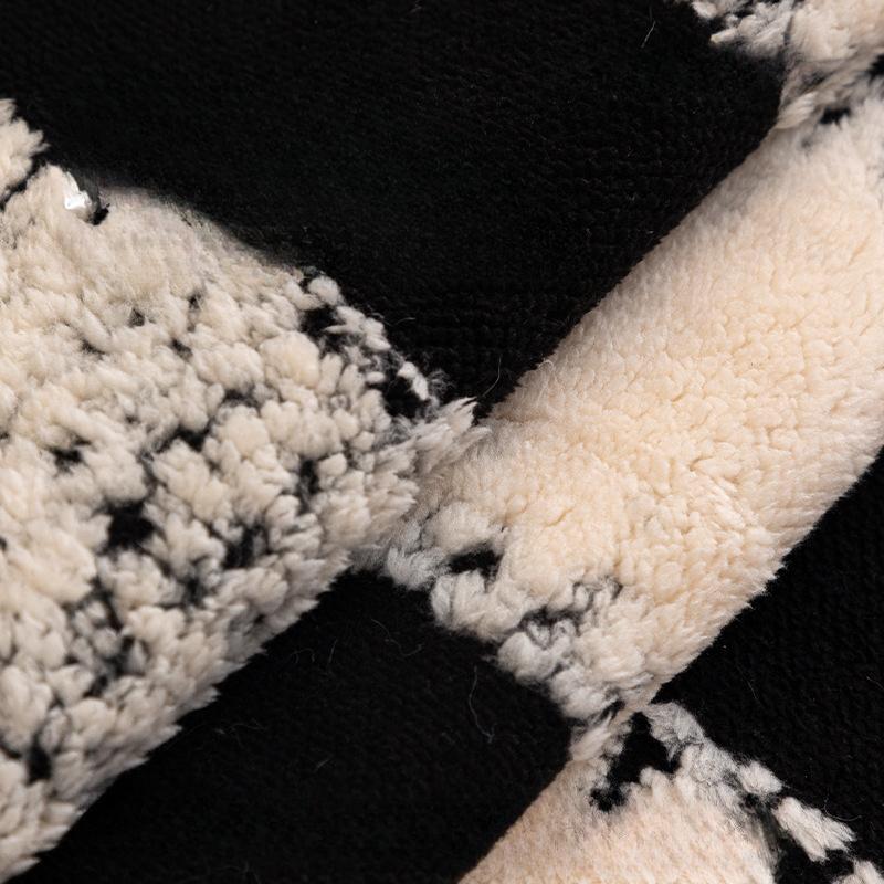 Nordic Style Non-slip Couch Cushion Winter Thickened Plush Sofa Covers Lamb Wool Sofa Protective Blanket Home Decoration Sofa Pad
