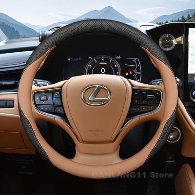 Funda de cuero para volante de coche para RX NX UX ES TX LX600 LM GX LS TXL VX Series. Accesorios para volante de coche LEXUS RX.