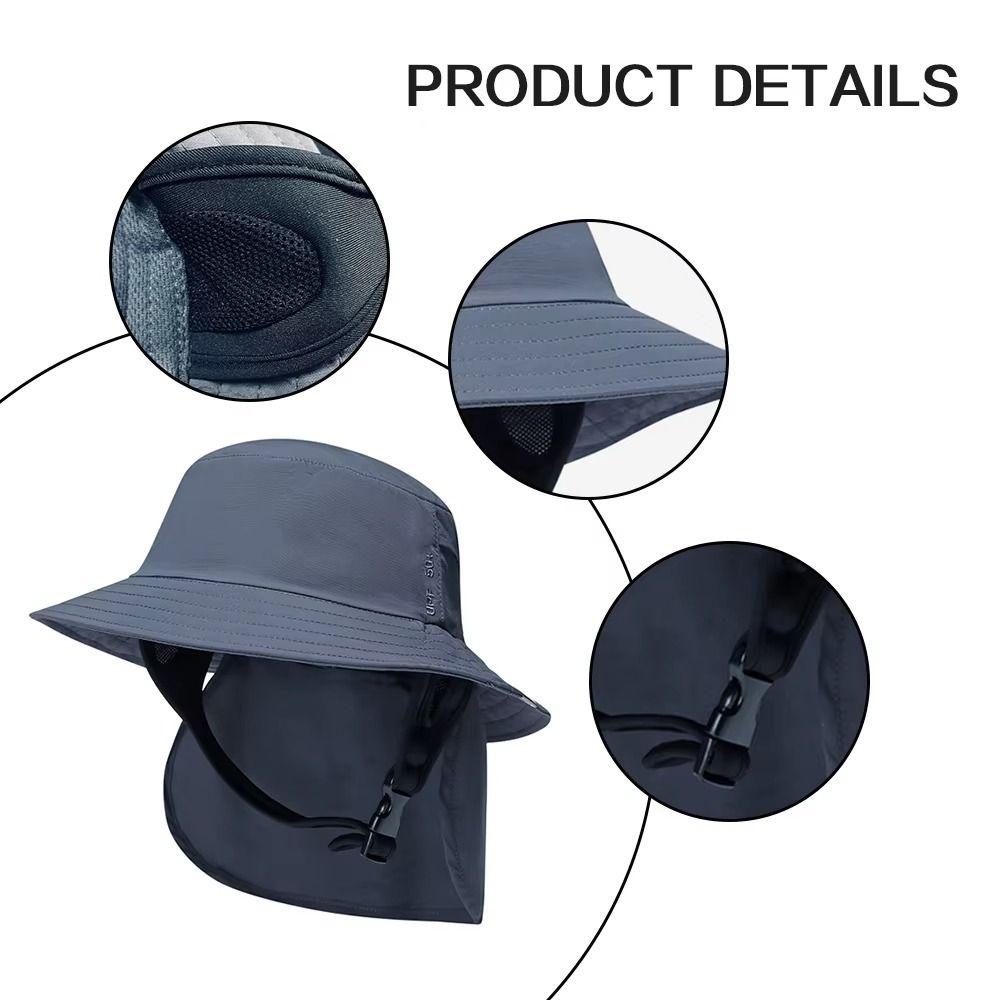 Breathable Surfing Backet Hat Wide-brimmed Fisherman Cap Summer Beach Ladies Sun Hat  Water Sport