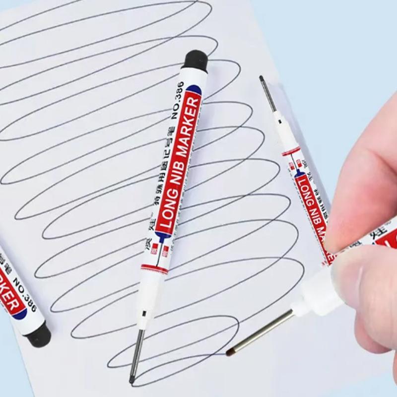 Long Needle 20mm Marker Pen for Deep Hole Marking Screw On Metal Bathroom Woodworking Tile Construction Projects