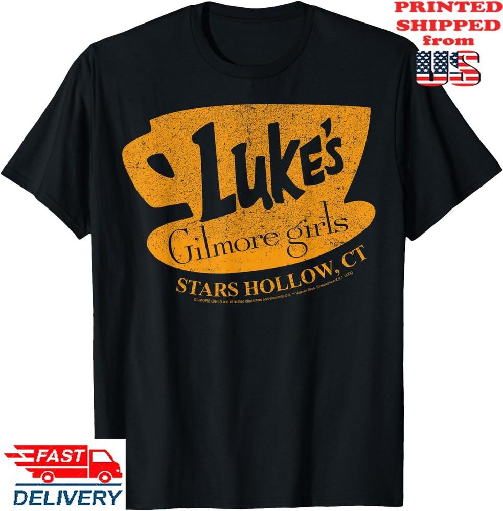 Футболка с изображением вывески кафе Люка из сериала «Девочки Гилмор», Звездная Лощина, потертый дизайн, унисекс S