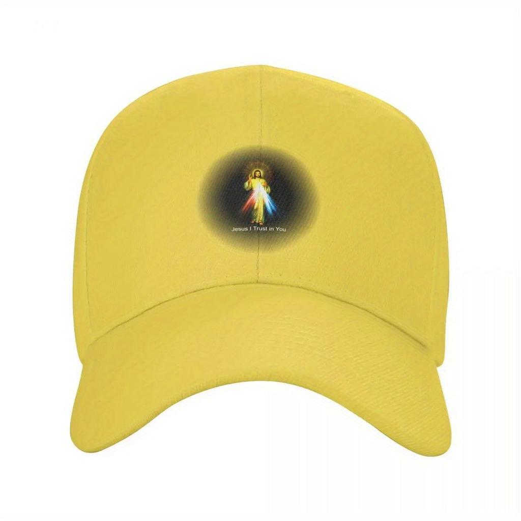 Divine Mercy Jesus I Trust In You Baseball Cap Adjustable Cotton Casual Hat Unisex Religious Gift