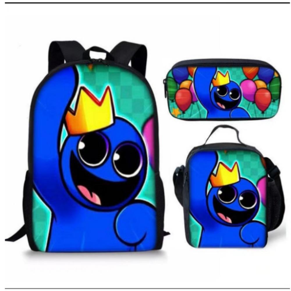 Rainbow Friends Student School Bag Boys Pen Lunch Bag Tuition Bag