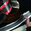 VERKAUF Carbon Faser Gummi Form Streifen Weiche Schwarz Trim Stoßstange Streifen DIY Tür Sill Schutz Kantenschutz Auto Aufkleber Auto