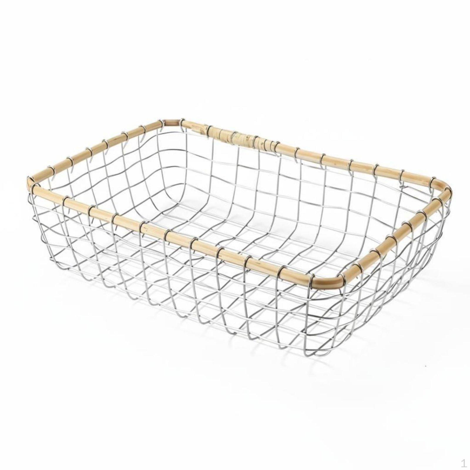 Bread Basket, Metal Wire Storage, Japanese Nordic Style, Hollow Mesh Organizer