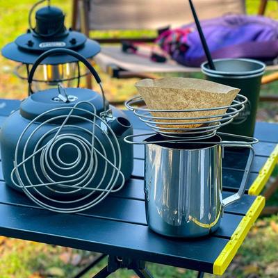 1pc Outdoor Camping Coffee Drip Rack, Stainless Steel Hand Brewed Coffee Filter, Portable Folding Coffee Filter Cup for Camping
