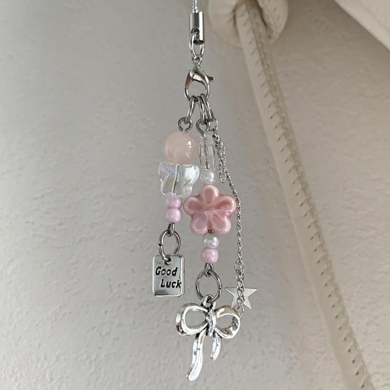 1  Třešňový květ Mašle Mobilní telefon Řetízek Klíčenka Přívěsek na školní tašku