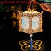 Wood Cutout New Year Projection Lantern Traditional Butterfly Projection Chinese Festival Lantern With Tassel Soft Warm Light