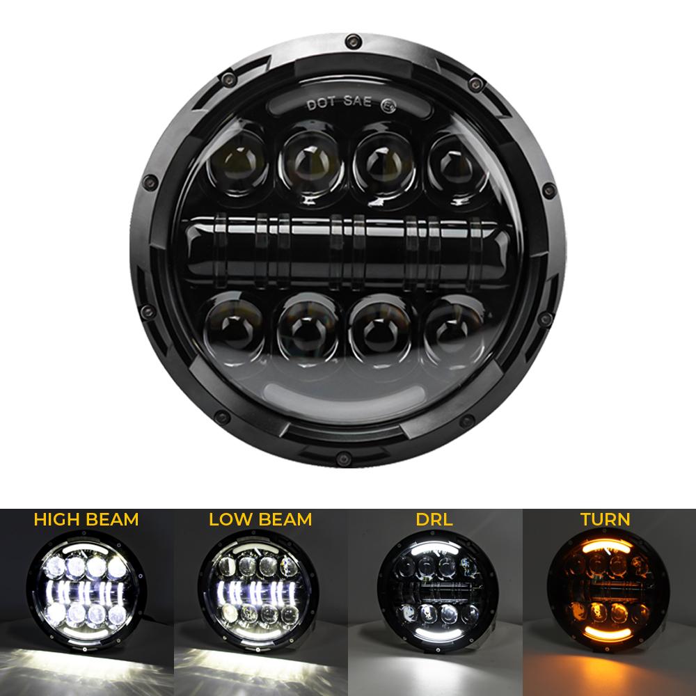 7 Inch Motorcycle Headlight LED Lights Halo DRL Lamp For Royal Enfield Himalayan 400 411 650 350 Cafe Racer 7" Moto Headlight.