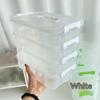 4-Schichtige Transparente Kunststoff-Aufbewahrungsbox Abdeckung Unterteilte Schubladen-Aufbewahrungsbox Baustein-Aufbewahrungsbox Tragbare Aufbewahrungsbox