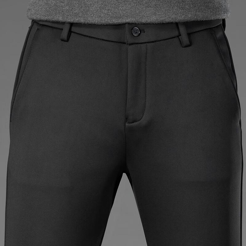 FAPAI Men's Winter Lined Straight-Leg Casual Pants