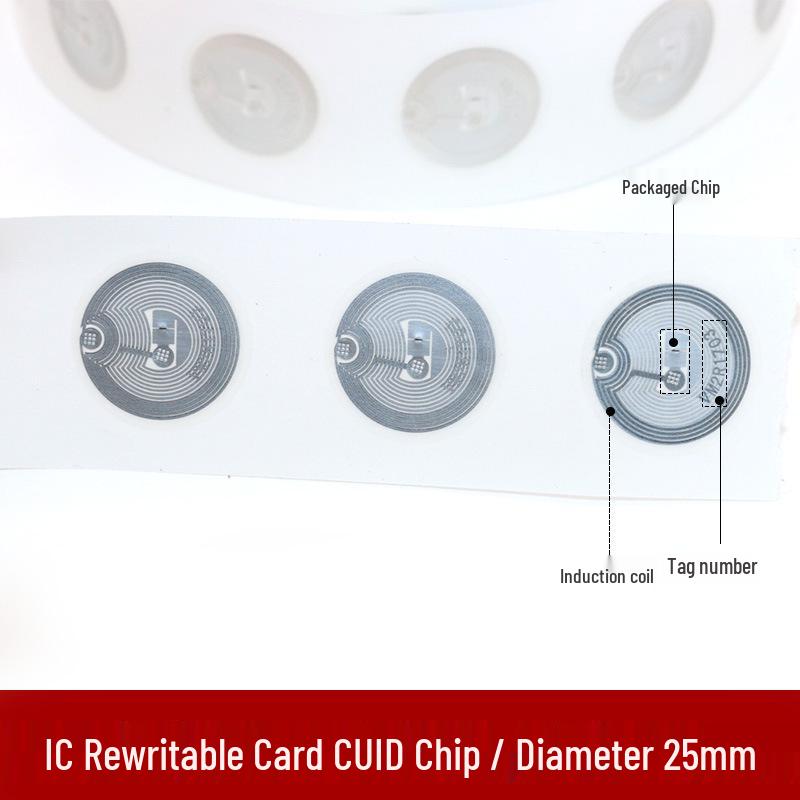 CUID Sticker NFC Wet Inlay RFID Flexible Tag, 25mm
