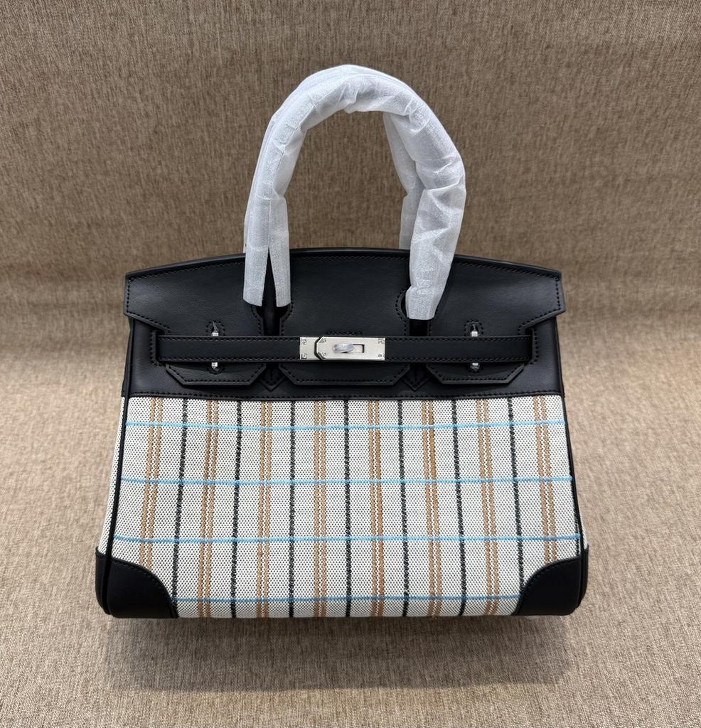 2026 Neue Leder Damen Tasche Canvas Stickerei Kontrastfarbe, Vielseitige Premium Spleißung Umhängetasche