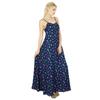 Bimba Women Spaghetti Strap Blue Maxi Printed Dress Summer Casual Wear