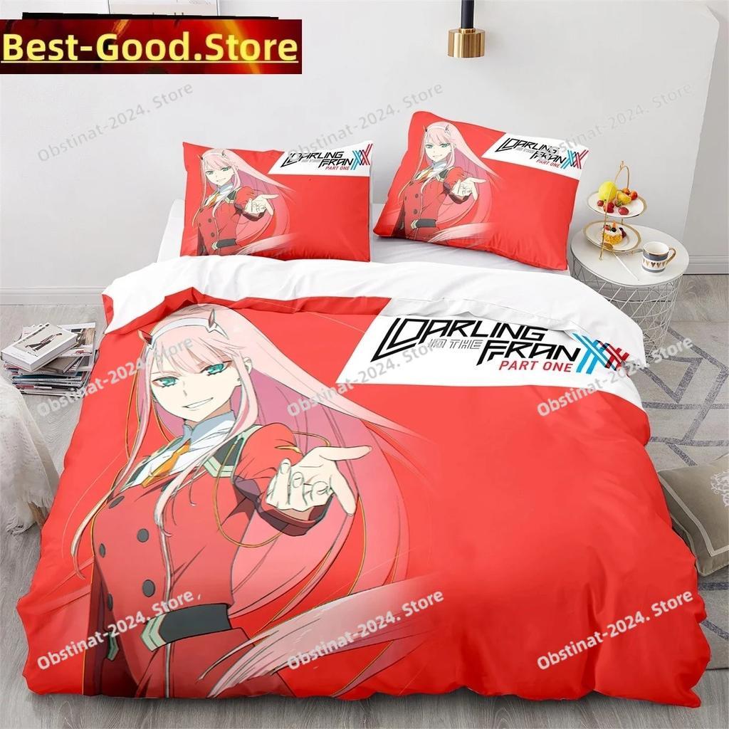 Darling In the Franxx Anime Bedding Set Duvet Cover Full Queen King Size Pillowcase Bed Printed Aldult Kid Bedroom Single Twin