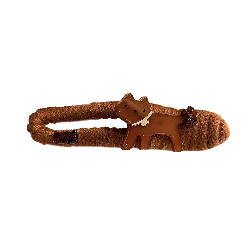 Korean Coffee Color Large Duckbill Hair Clip - High-End Cat Lazy Bun Hairpin for Women